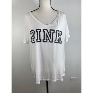 Victoria's Secret Pink White  Graphic Tee Shirt XS